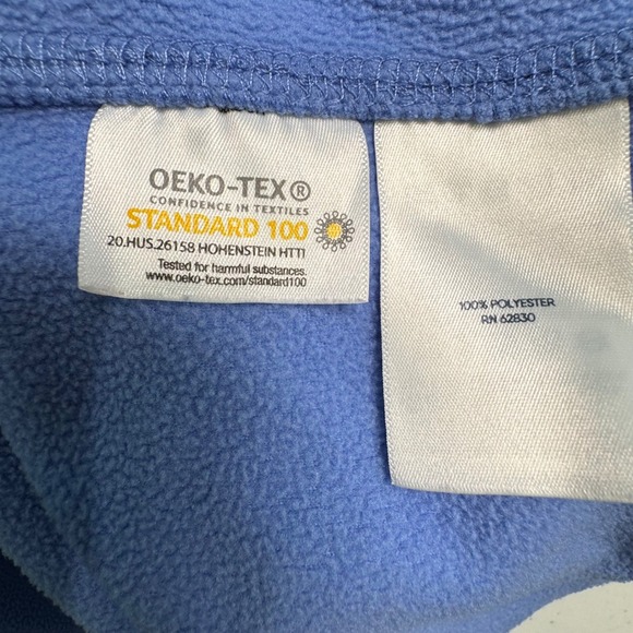 Lands' End Womens‎ M/P 10-12 Blue Fleece Pullover 1/4 Zip Soft Cozy Fall Winter - Picture 5 of 10